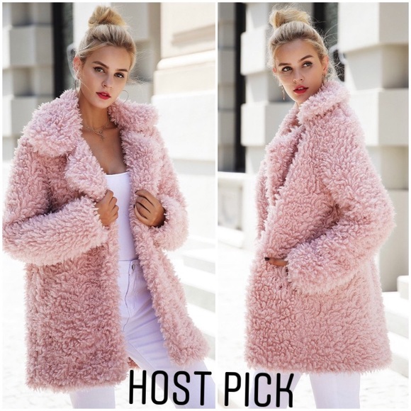 Jackets & Blazers - Fluffy Faux Fur Oversized Coat